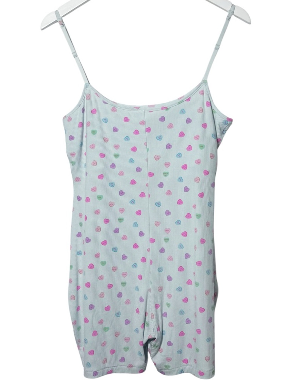 Skims Cloud Candy Heart Soft Lounge Scoop Neck Onesie NWT Size XL - Picture 4 of 5